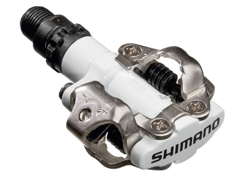 Shimano SPD Pedal PD-M520 Weiß zweiseitig, silber, 9/16",ohne Reflektor